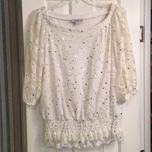 Beautiful sparkly eveningwear blouse